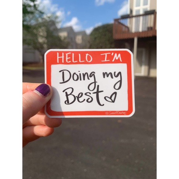 Motivational Sticker Pack for Hydro Flasks, Laptops, Cars| Doing My Best Sticker - Picture 1 of 7